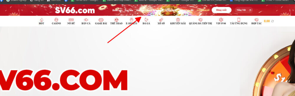 Đăng nhập tài khoản và rút tiền SV66