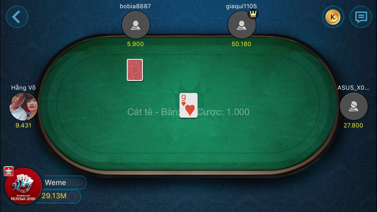 Cách chơi Catte 4 vòng đầu