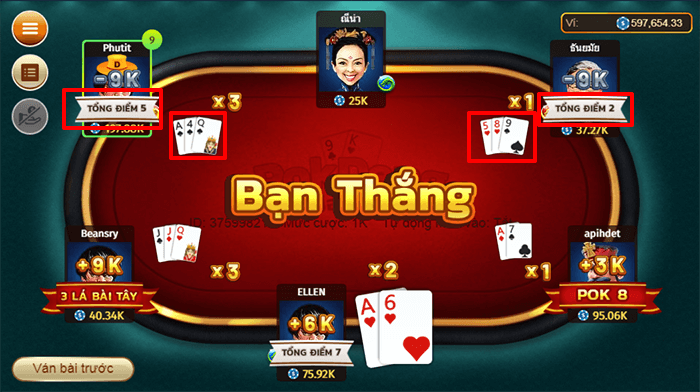 Pok Deng là gì? Hướng dẫn chơi game bài Pok Deng chi tiết 7 Hướng dẫn chi tiết cách chơi game bài Pok Deng