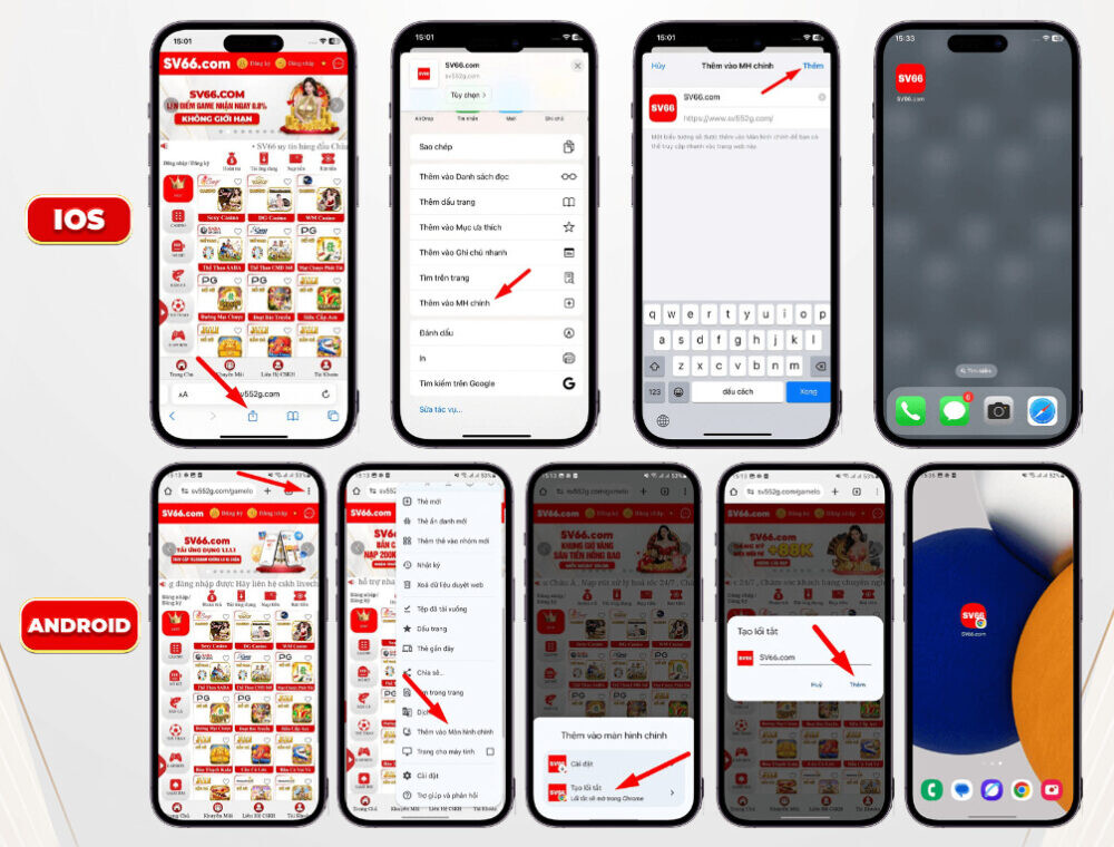 Tải và cài đặt SV66 trên điện thoại